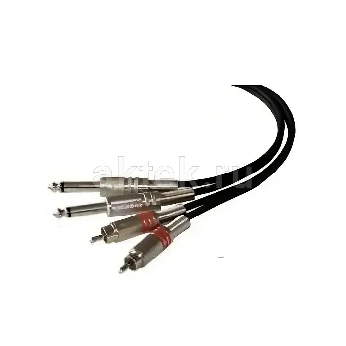 Nordfolk NRJ154/3M коммутационный кабель 2×Jack TS–2×RCA, 3 м