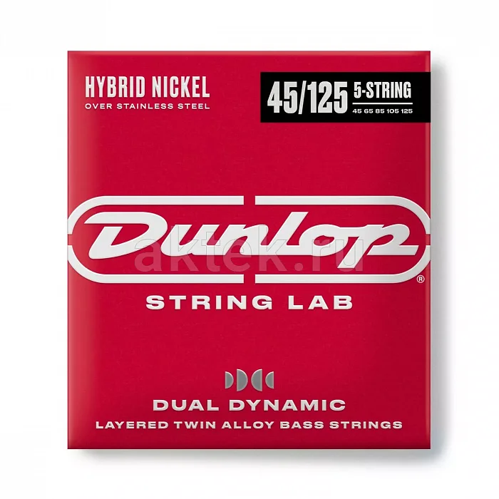Dunlop DBHYN45125 Dual Dynamic Hybrid Nickel струны для 5-струнной бас-гитары