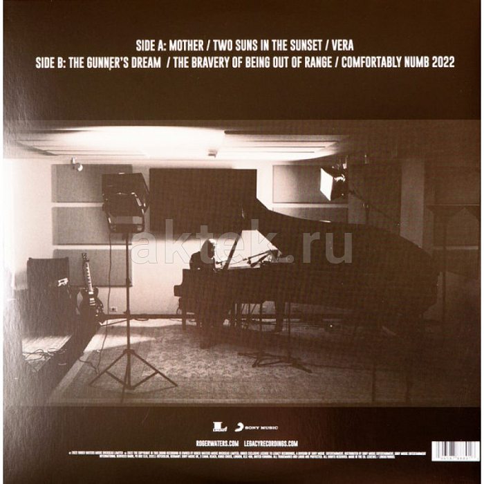 Виниловая пластинка ROGER WATERS - THE LOCKDOWN SESSIONS 180 GRAM BLACK VINYL 12" 2