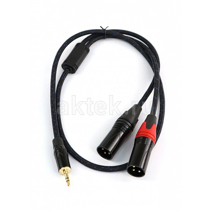 AuraSonics J35Y2XM-1 аудио Y-кабель jack 3,5 -> 2 x XLR, 1 м 3