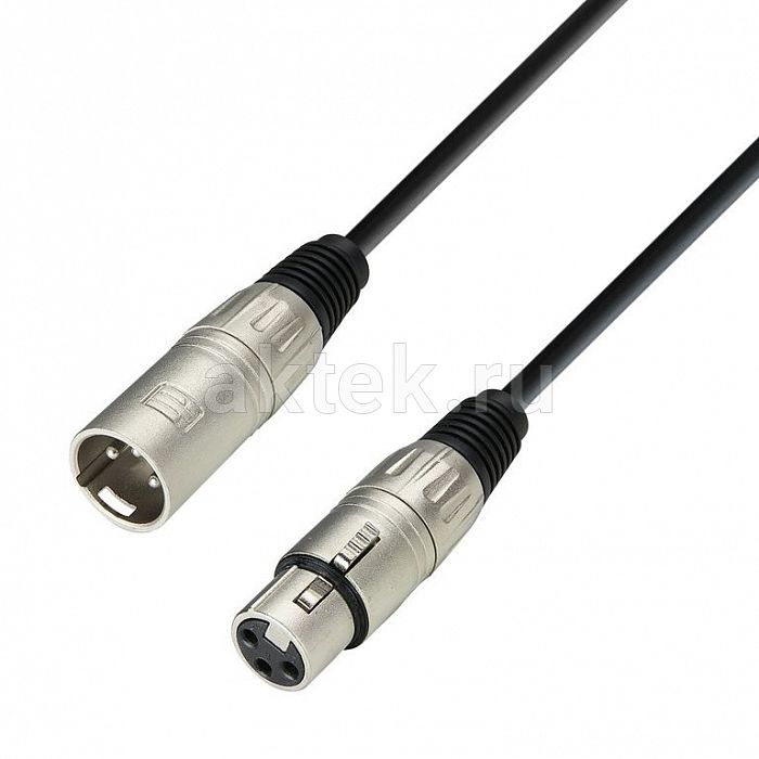 Adam Hall K3 MMF 0300 Black XLR-M–XLR-F-кабель 3м