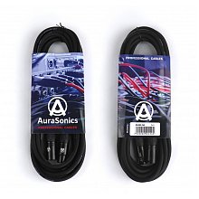 AuraSonics XMXF-5B кабель микрофонный XLR(F)-XLR(M), 5 м, 24 AWG, чёрный