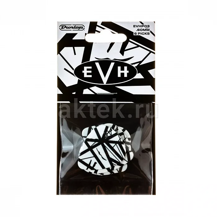 Dunlop EVHP03 EVH White With Black Stripes Picks медиаторы