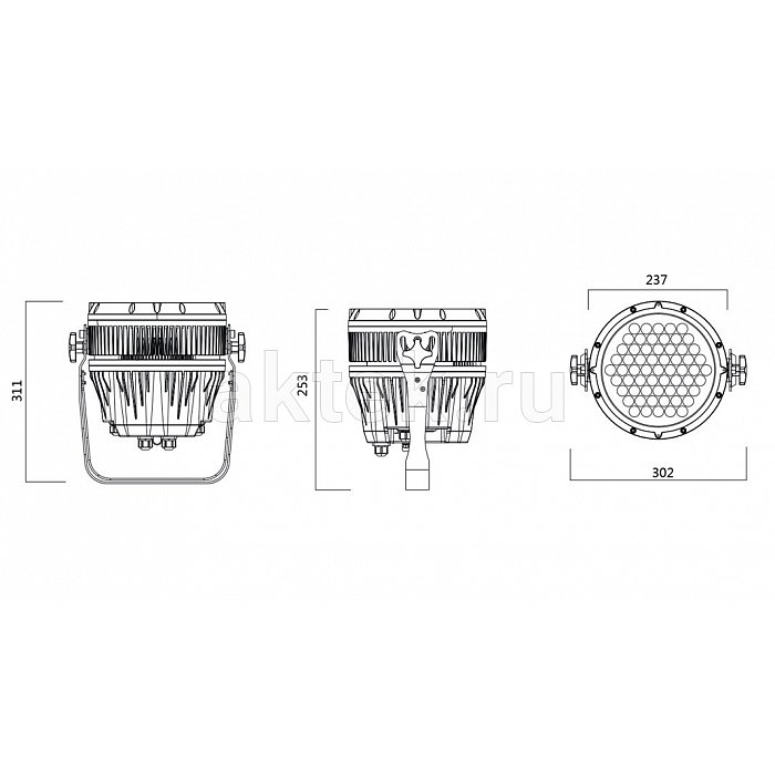SILVER STAR SS332XCT BOOMER X2/TZ IP MK3 архитектурный LED-прожектор RGBW 7