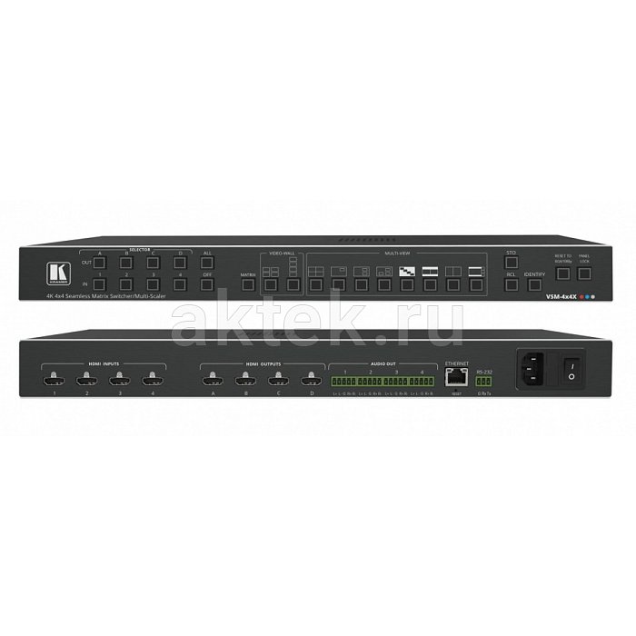 Kramer VSM-4×4x HDMI-матрица/мультивьюер с бесподрывным переключением 4K60 4:4:4