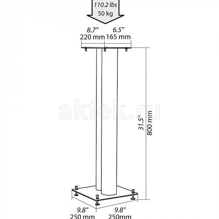 NorStone Stylum 3 oak стойка для полочной акустики 4
