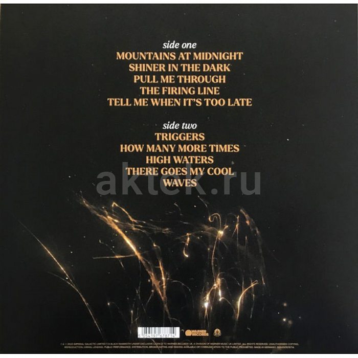 Виниловая пластинка ROYAL BLOOD - BACK TO THE WATER BELOW 180 GRAM BLACK VINYL 12" 2