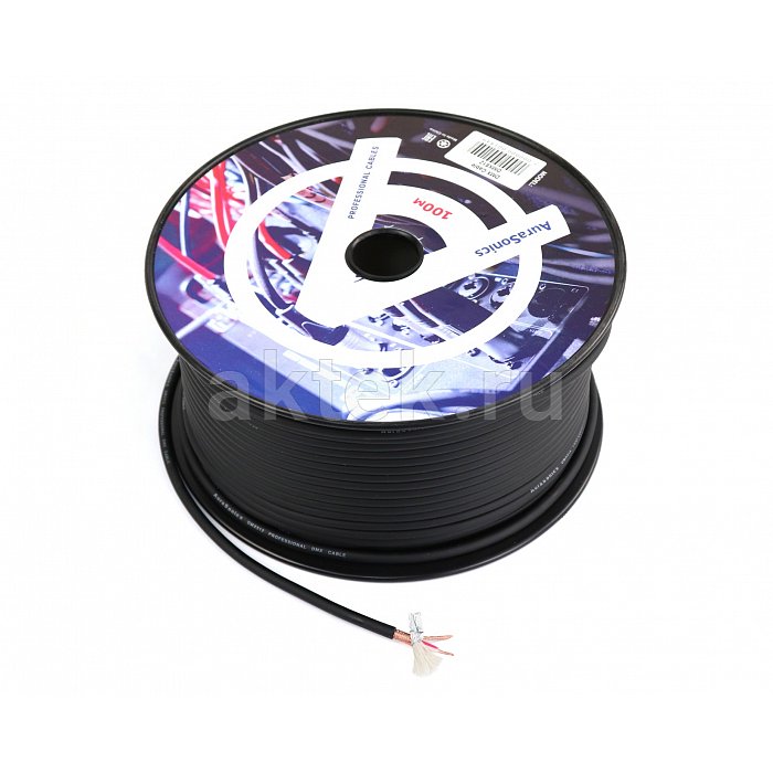 AuraSonics DMX512 кабель DMX/AES, Ø6 мм, 0,23 мм², 24 AWG, черный