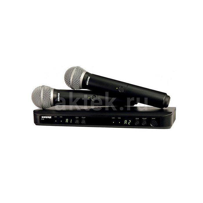 SHURE BLX288E/PG58 M17 двухканальная радиосистема с двумя ручными микрофонами