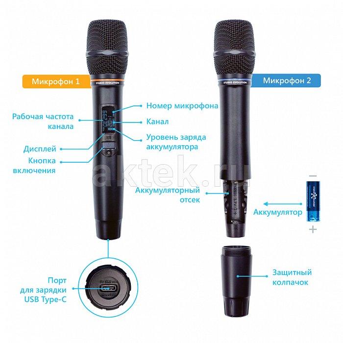 Караоке система с микрофонами и акустикой Studio Evolution EVOBOX Plus+Audio Pro A38 white 7