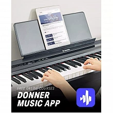 Donner DEP-10 цифровое пианино, 88 клавиш, полувзвешенная механика, 128 голосов 3