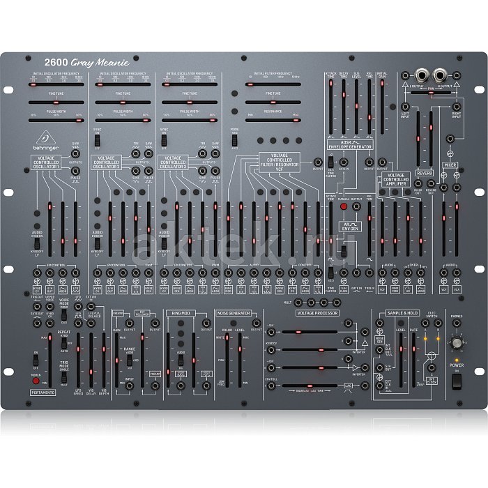 Behringer 2600 GRAY MEANIE аналоговый полумодульный синтезатор, 3 VCO 3