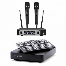 Караоке система для дома с микрофонами Studio Evolution EVOBOX Black+MIC-WL27