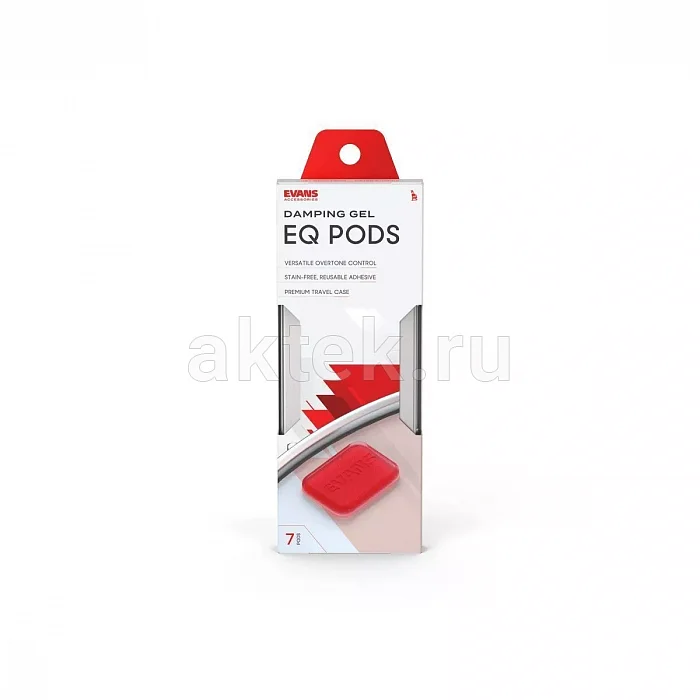 Evans EQPODS набор гелевых демпферов для барабанов с футляром 4