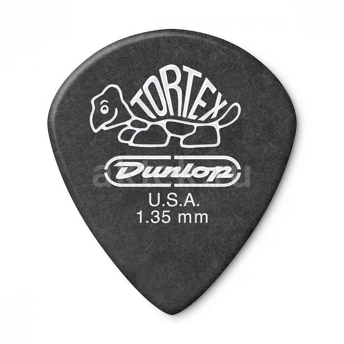 Dunlop 482R135 Tortex Pitch Black Jazz медиаторы, 1,35 мм