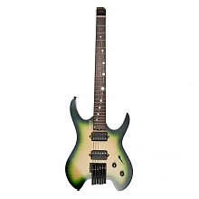 Mooer MHL100 Green Gradient безголовая электрогитара, 24 лада, два хамбакера