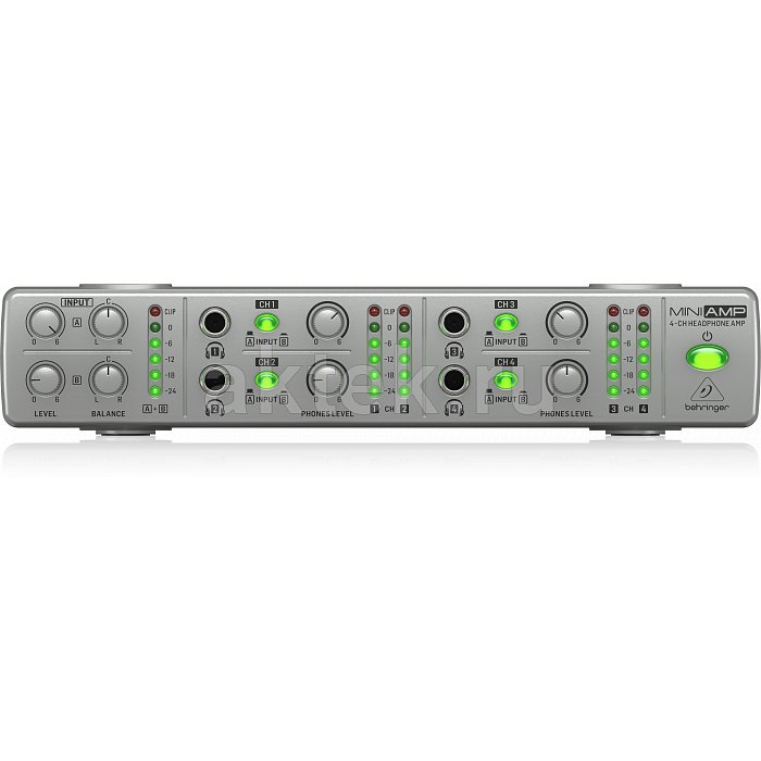 Behringer AMP800 V2 усилитель для наушников четырёхканальный