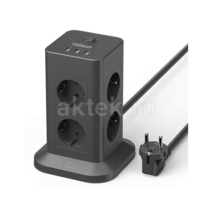 Сетевой фильтр Tessan TPS03-DE Black