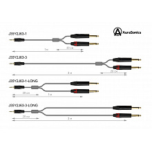 AuraSonics J35Y2J63-3 аудио Y-кабель jack 3,5 мм -> 2 x jack 6,35 мм, 3 м 2 AuraSonics J35Y2J63-3 аудио Y-кабель jack 3,5 мм -> 2 x jack 6,35 мм, 3 м 2
