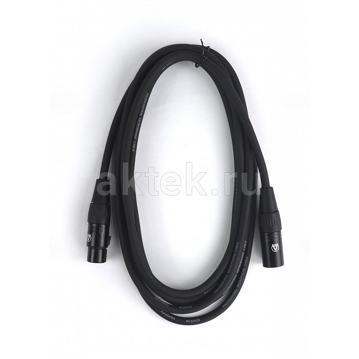 AuraSonics XMXF-3B кабель микрофонный XLR(F)-XLR(M), 3 м, 24 AWG, чёрный 2