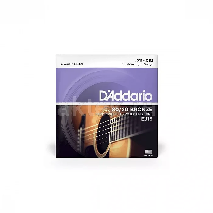 D'Addario EJ13 комплект струн акустической гитары, 11–52