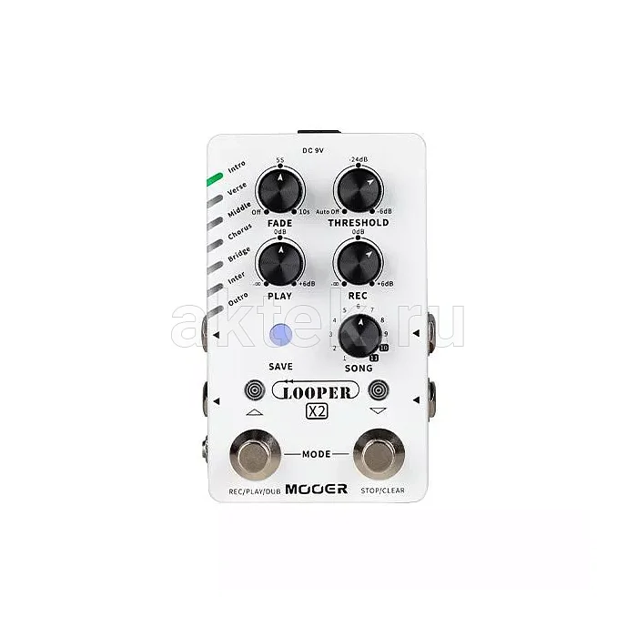 Mooer Looper X2 стереофоническая лупер-педаль с USB