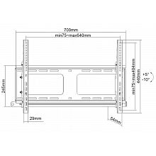 Exell EXi-H1264-AT Black кронштейн 37–80″ VESA600×400 до 107кг 2