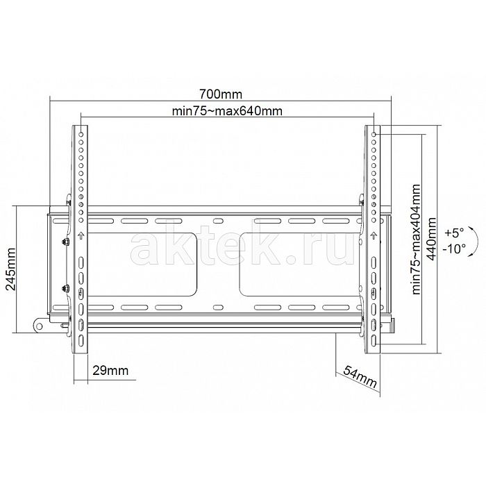 Exell EXi-H1264-AT Black кронштейн 37–80″ VESA600×400 до 107кг 2