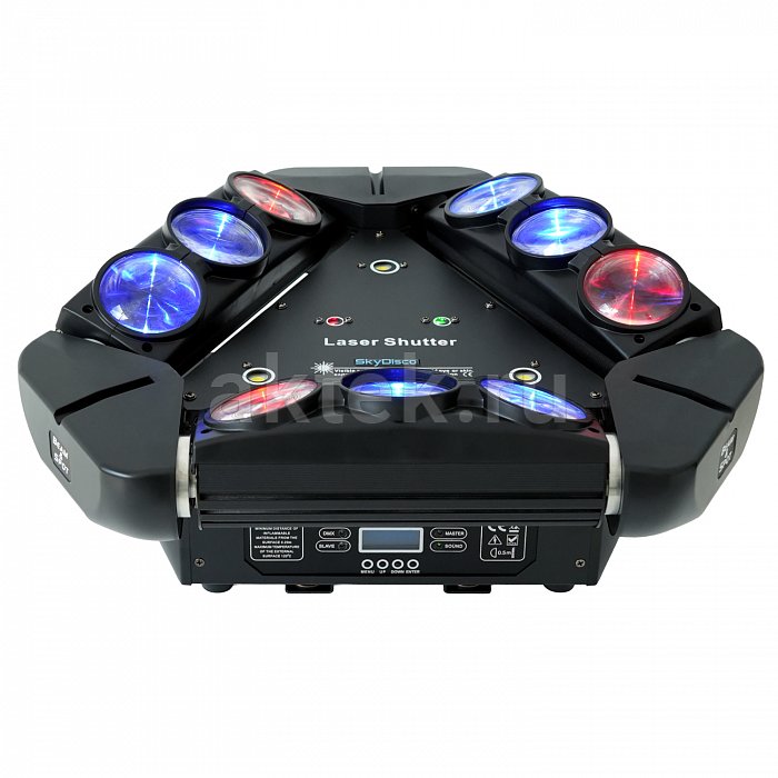 Светодиодная цветомузыка с вращением SkyDisco Maxi Spider
