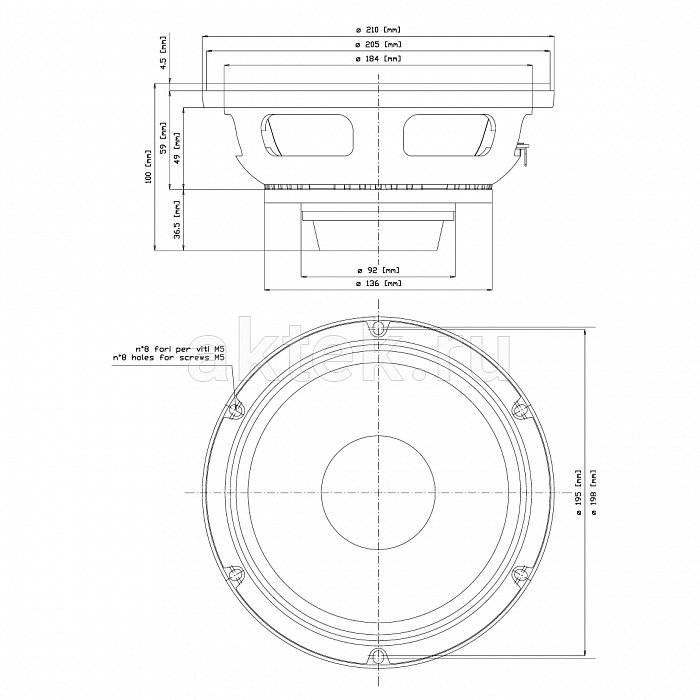 Динамик 8" EIGHTEEN SOUND 8NMB420/8 2