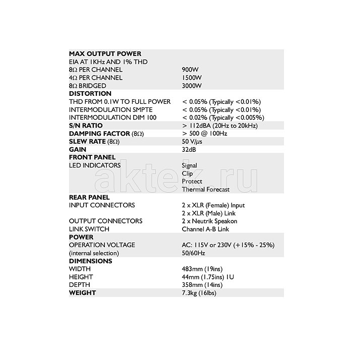 Усилитель мощности MARTIN AUDIO MA3.0 3