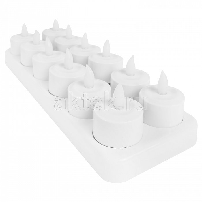 Набор чайных светодиодных свечей на аккумуляторе LED Candle 12 шт. 7