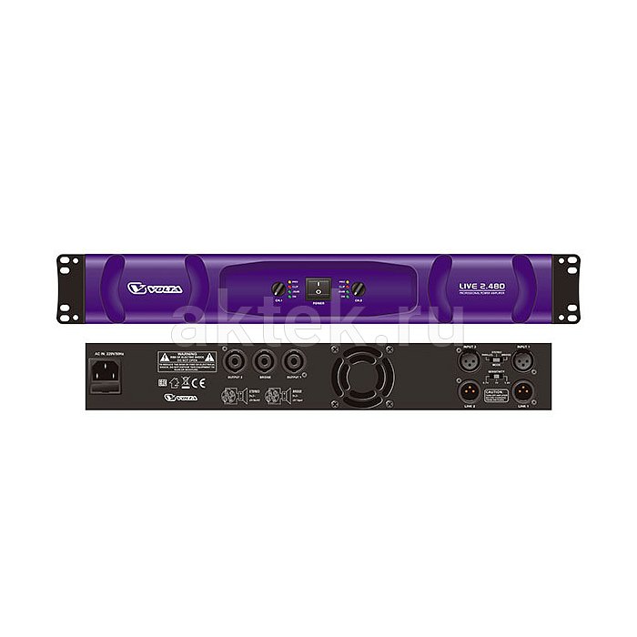 VOLTA LIVE 2.480 концертный усилитель мощности, 2×480 Вт, 2 канала 2