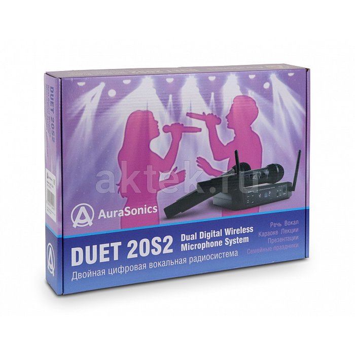 AuraSonics DUET 20S2 DIGITAL двойная цифровая радиосистема с ручными 4
