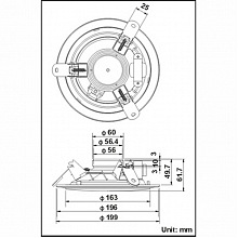 Громкоговоритель потолочный SHOW CSL-6112 2