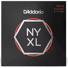 D'Addario NYXL1074 комплект струн восьмиструнной электрогитары, 10–74