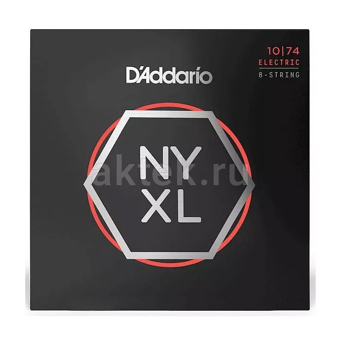 D'Addario NYXL1074 комплект струн восьмиструнной электрогитары, 10–74