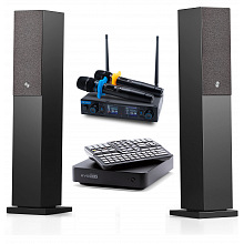 Караоке система с микрофонами и акустикой Studio Evolution EVOBOX+SE 200D+Audio Pro A38 Black