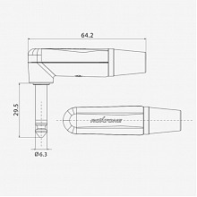 ROXTONE PJ2RX-BG разъём Jack 6,3 мм, штекер 3 ROXTONE PJ2RX-BG разъём Jack 6,3 мм, штекер 3