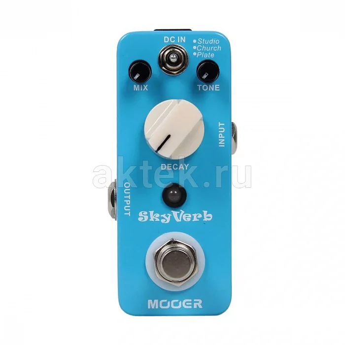 Mooer Skyverb 32-битная мини-педаль реверберации, Studio, Church, Plate