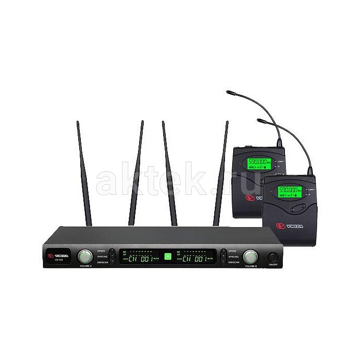 VOLTA US-102H (572-611.8 MHz) радиосистема с головным и петличным микрофонами 2