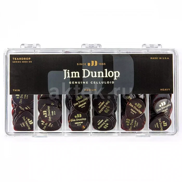 Dunlop 485005 Celluloid Shell Teardrop Display витринный набор, 432 медиатора
