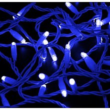 Гирлянда нить с белым проводом NEON-NIGHT 100x3,7 Вт LED 10м синий