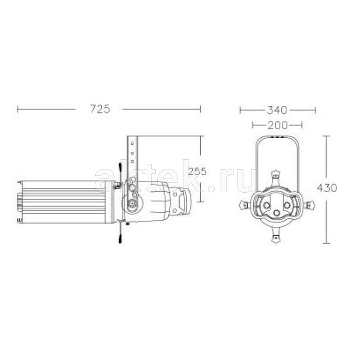 Прожектор XLine Light D PROFILE LIGHT 25°-50° ZOOM (BLK) 2