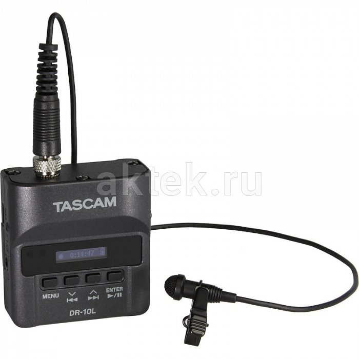 Tascam DR-10L портативный рекордер с петличным микрофоном запись WAV