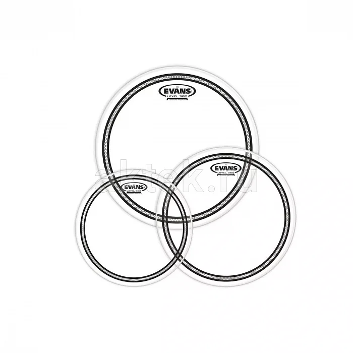 Evans ETP-EC2SCLR-F комплект двухслойных пластиков томов, 10″/12″/14″