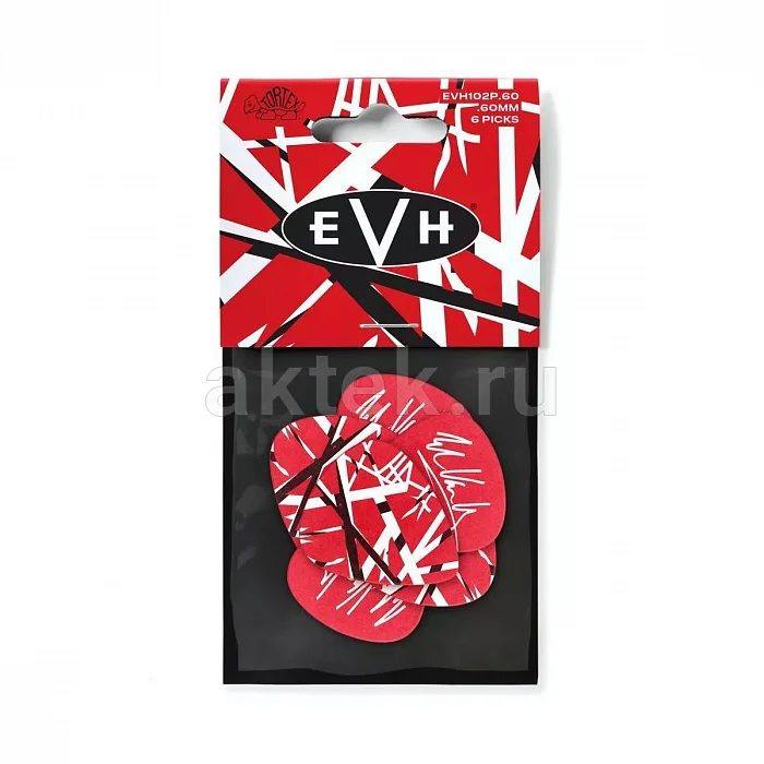 Dunlop EVH102P060 EVH Tortex Frankenstein.60mm медиаторы, 0,6 мм, 6 шт 3