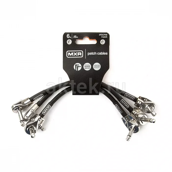 MXR 3PDCP06 три угловых патч-кабеля Jack, 15 см