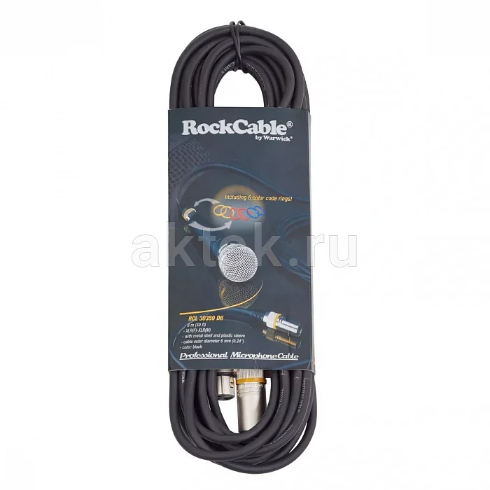 Rockcable RCL30359 D6 микрофонный кабель XLR, 9 м 3