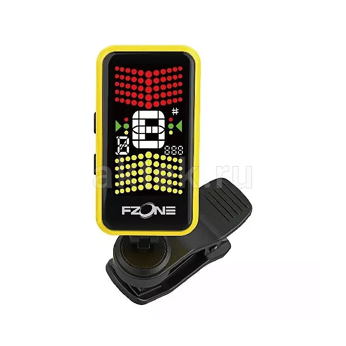 FZONE K1 Yellow хроматический клип-тюнер, дисплей, калибровка 430–450 Гц